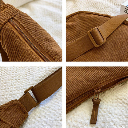 Sac Bandoulière en Velours Côtelé Premium Femme – Petit Sac à Épaule
