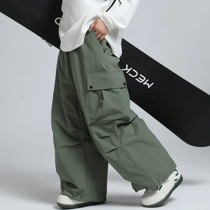 Pantalon de Ski Ample Unisexe – Pantalon de Snowboard Respirant avec Zipp et Isolation