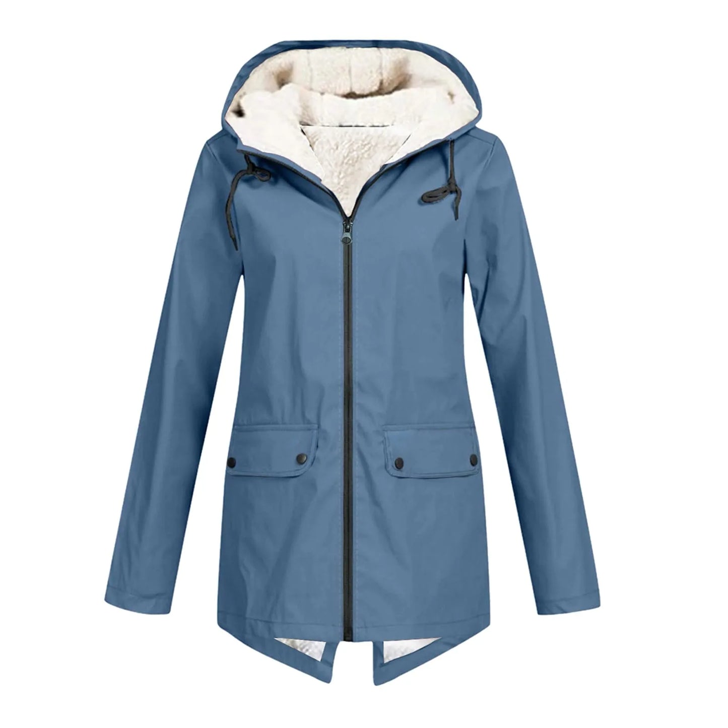 Veste Longue Doublée Polaire Femme – Parka d’Hiver Chaude