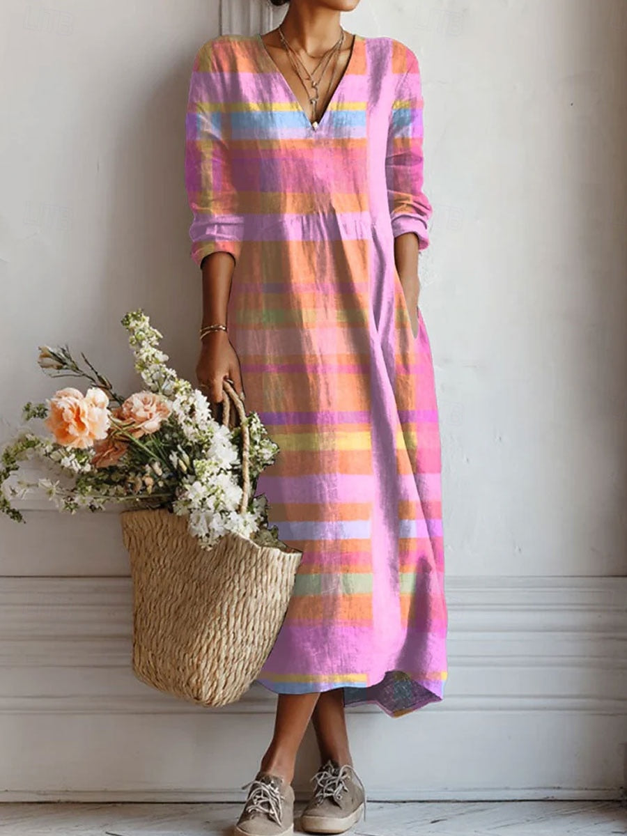 Comfortable Printed Women's Dress - Flowing and Easy for Everyday Wear