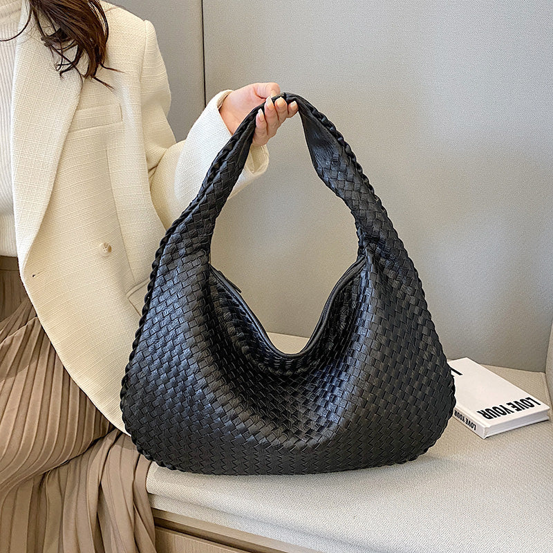 Sac Hobo en Cuir Tressé pour Femme – Sac à Épaule Tressé Élégant