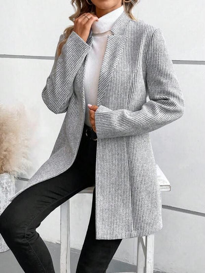 Veste Grise Élégante Premium pour Femme – Coupe Ajustée