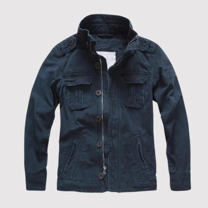 Veste classique à manches longues pour hommes avec poches