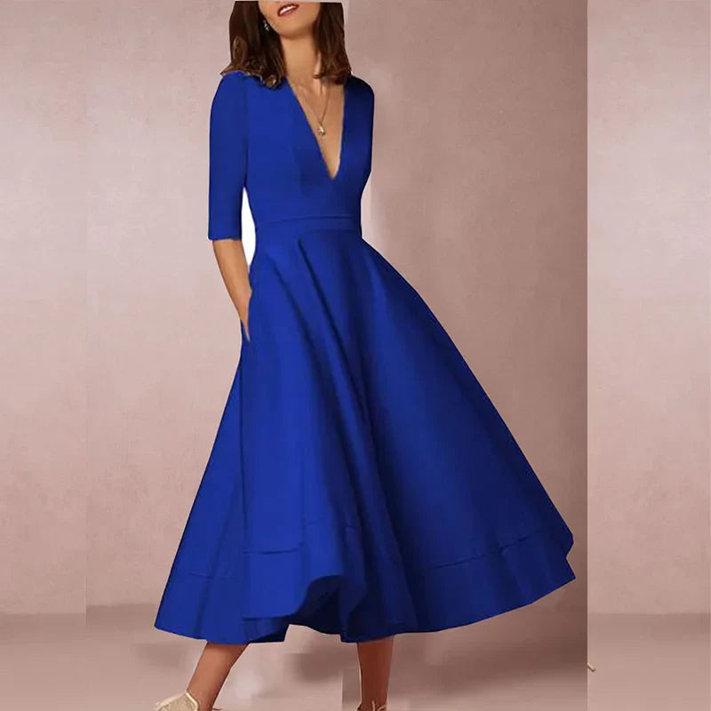 Robe Vintage Femme Ligne A Années 60 à Jupe Évasée – Élégante et Féminine