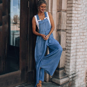 Jumpsuit i denim til kvinder