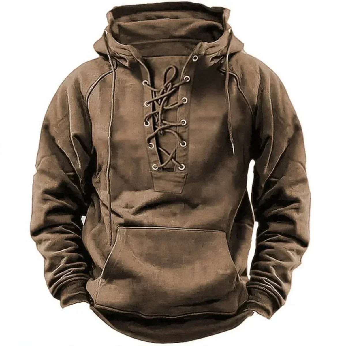 Hoodie robuste pour homme à lacets – Confort et style extérieur