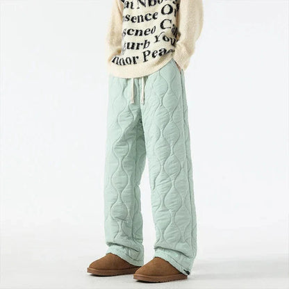 Pantalon Hiver Matelassé Homme à Coupe Ample – Pantalons Chauds et Confortables