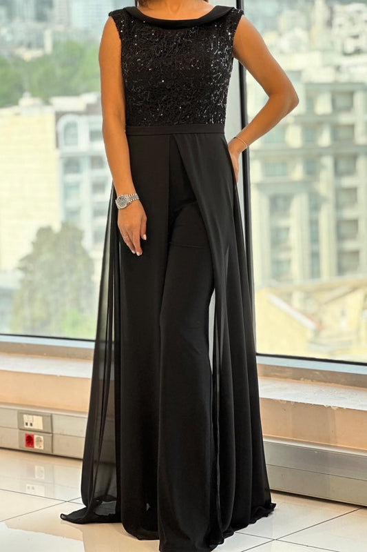 Textured tulle jumpsuit for women – Elegant and stylish outfit
