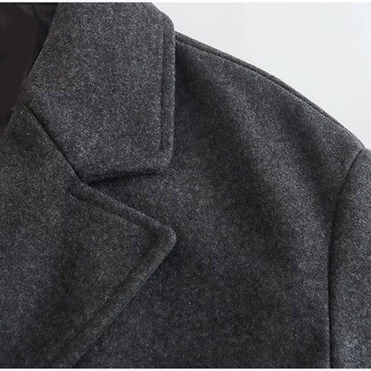 Manteau Long Femme en Laine Premium – Pardessus Long à Double Boutonnage