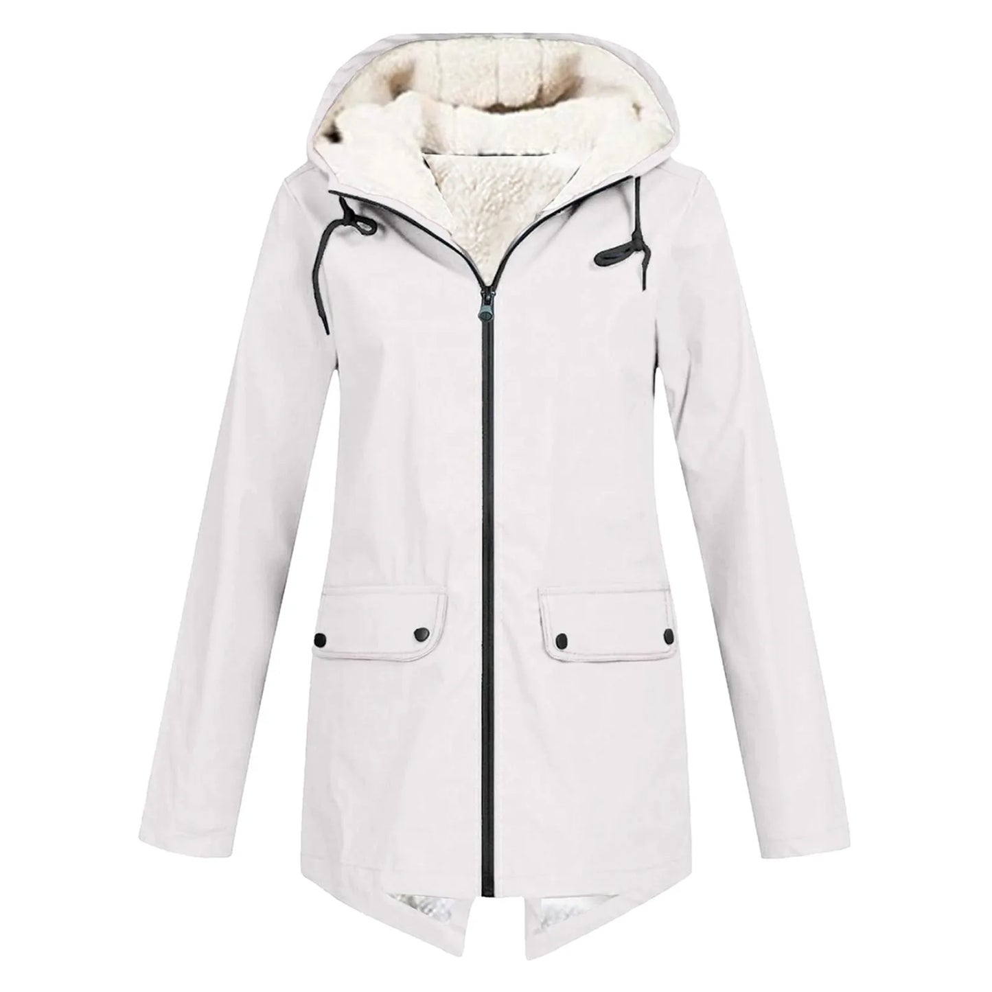 Veste Longue Doublée Polaire Femme – Parka d’Hiver Chaude