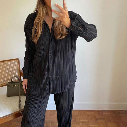 Ensemble Décontracté Coloré Élégant Femme – Tenue Deux-Pièces Stylée et Confortable