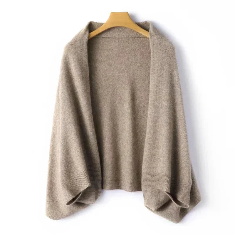 Cardigan a scialle oversize da donna – Un modello a strati, morbido, elegante e confortevole