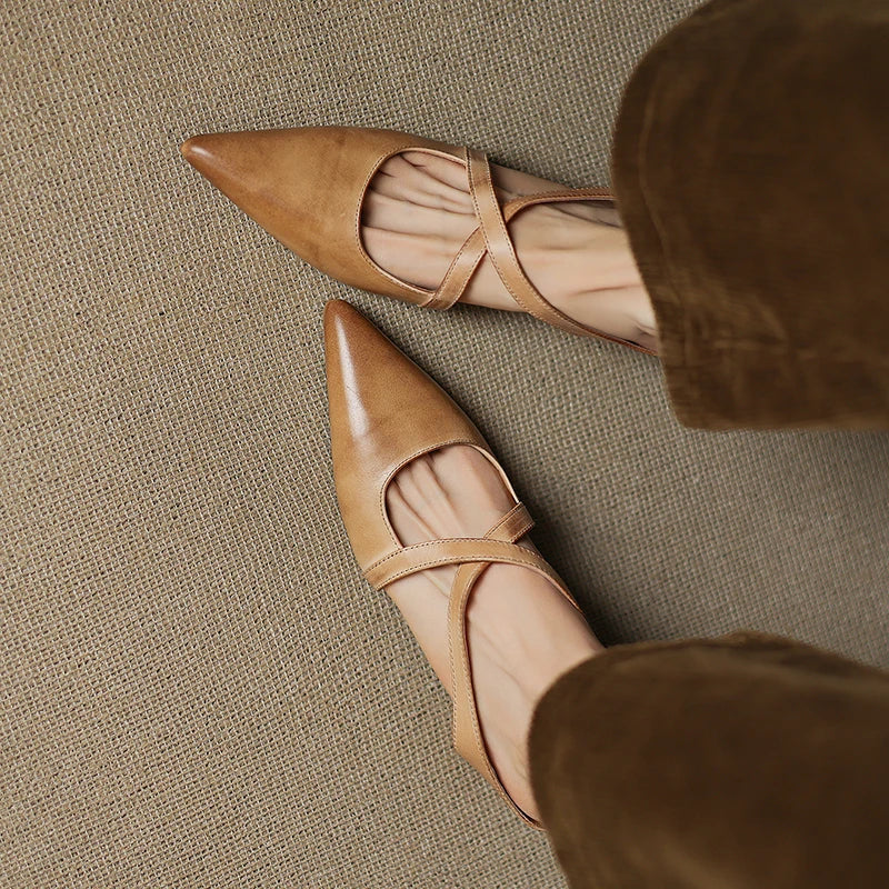 Mules en cuir véritable pour femmes – Élégantes, confortables et décontractées