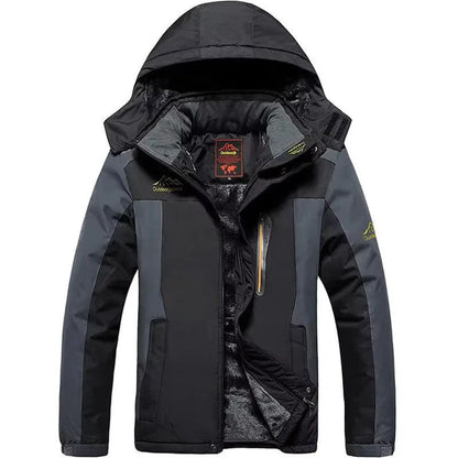 Veste Homme Premium Extérieur Doublée en Polaire – Manteau à Capuche Imperméable