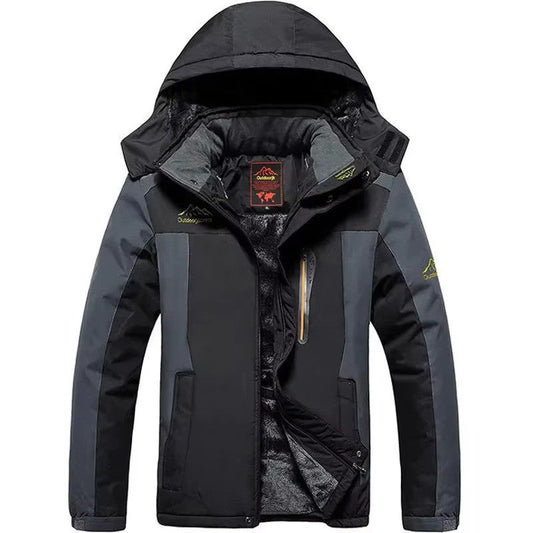 Veste Homme Premium Extérieur Doublée en Polaire – Manteau à Capuche Imperméable