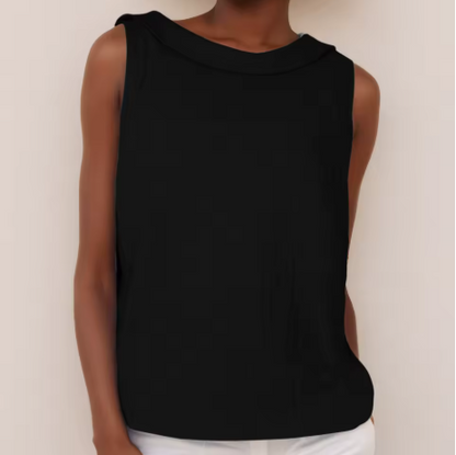 Haut à col roulé sans manches pour femme – Style minimaliste, élégant et décontracté