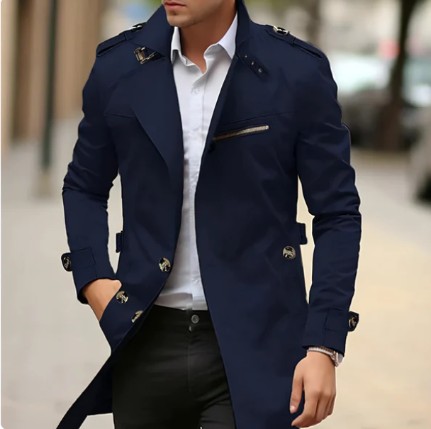 Manteau Trench Classique Léger Confortable Homme - Durable Élégant Intemporel Voyage Décontracté d'Été