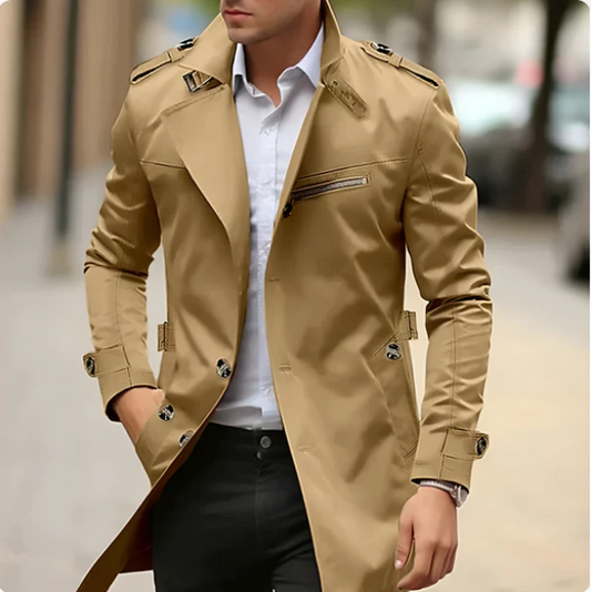 Manteau Trench Classique Léger Confortable Homme - Durable Élégant Intemporel Voyage Décontracté d'Été
