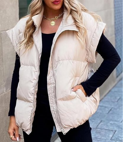 Chaleco acolchado oversize de mujer - Cálido y moderno