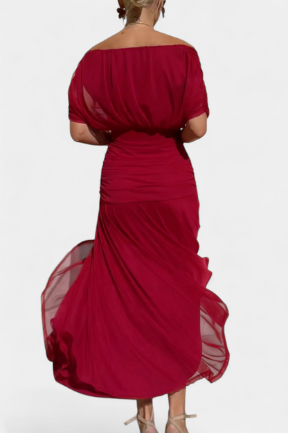 Long V-neck floral dress for women – An elegant and flowing outfit