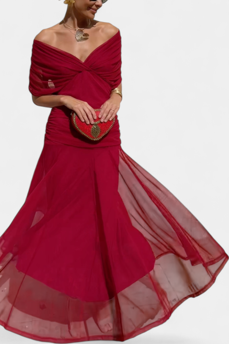 Long V-neck floral dress for women – An elegant and flowing outfit