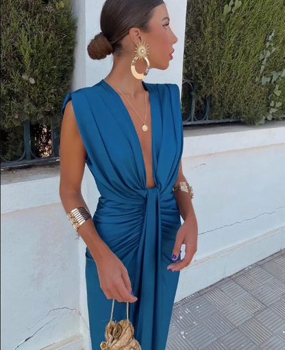 Rita Robe de Fête Satinée Femme – Élégante et Lumineuse