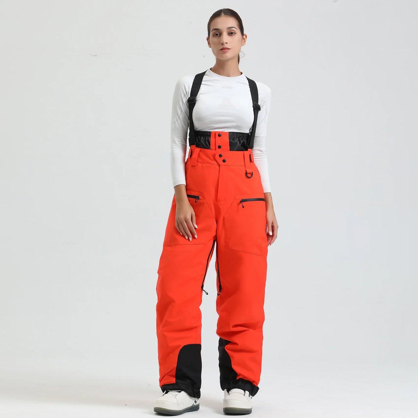 Pantalon de Ski Unisexe avec Bretelles – Pantalon de Snow Étanche pour Froid Extrême (-40°C)