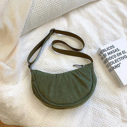 Sac Bandoulière en Velours Côtelé Premium Femme – Petit Sac à Épaule