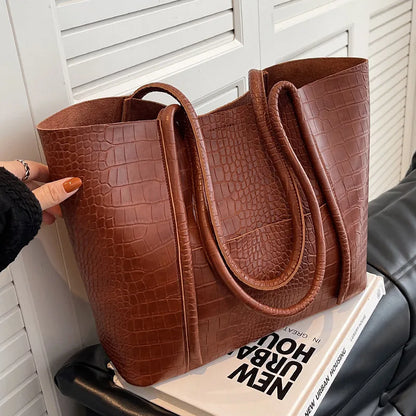 Sac à bandoulière en cuir croco pour femmes