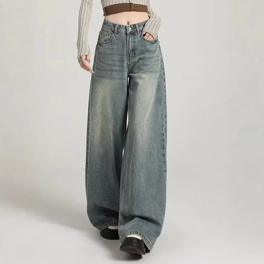 Jean baggy élégant femme | Taille haute