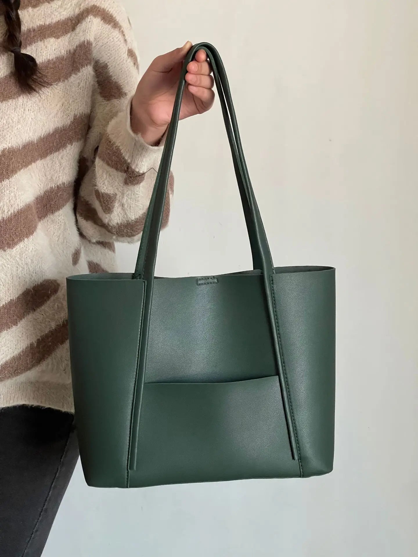 Sac cabas en cuir pour femme avec poignée supérieure – Grand format chic et élégant