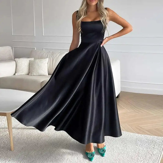 Femmes élégante blanche invité de mariage flare maxi robe – Flatteuse, Stylée