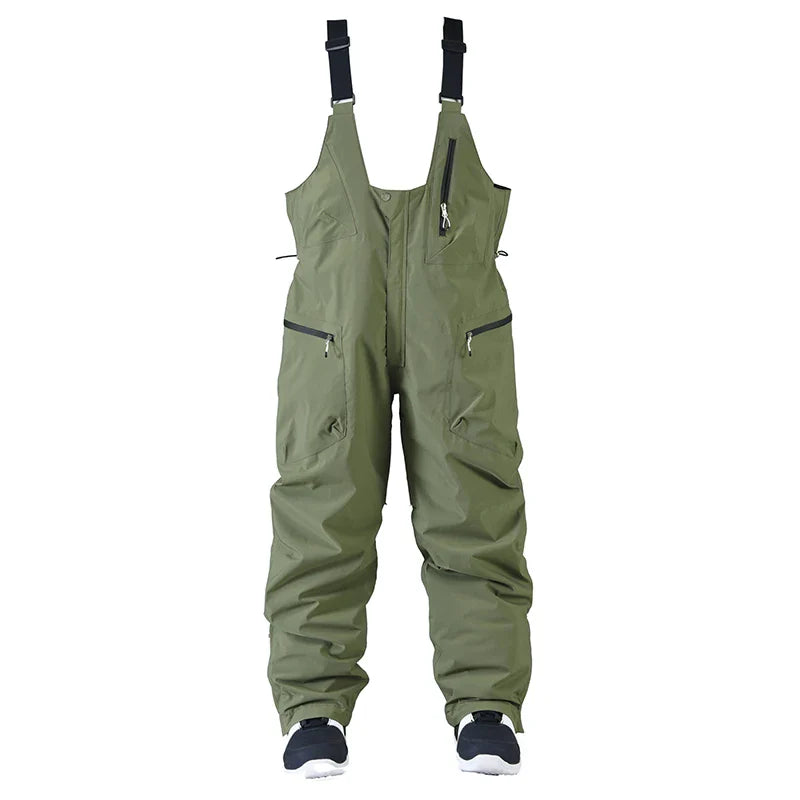 Pantalon de Ski Ajustable Unisexe – Pantalon de Snow avec Bretelles et Fermeture Zippée