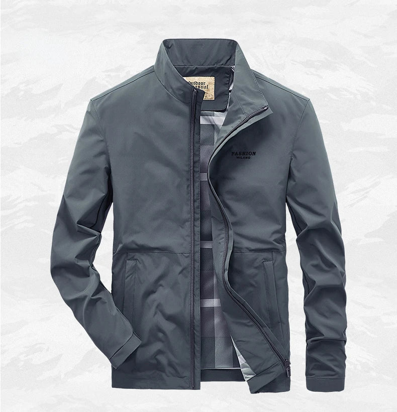 Veste Extérieure Zippée Homme Imperméable et Coupe-Vent – Protection Durable