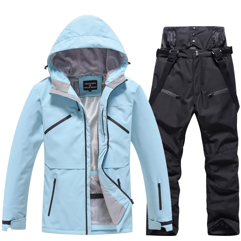 Combinaison de Ski Hivernale Isolée Unisexe – Veste et Pantalon Respirants pour Snowboard