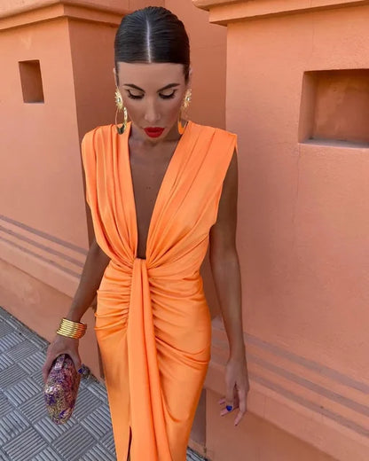 Rita Robe de Fête Satinée Femme – Élégante et Lumineuse