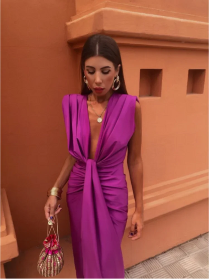 Rita Robe de Fête Satinée Femme – Élégante et Lumineuse