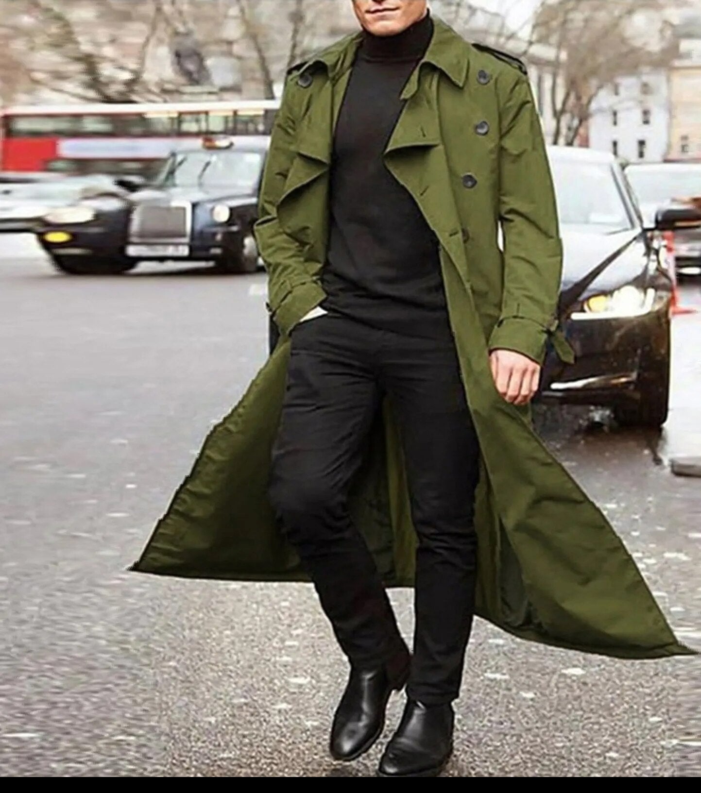 Trench coat décontracté et tendance pour hommes