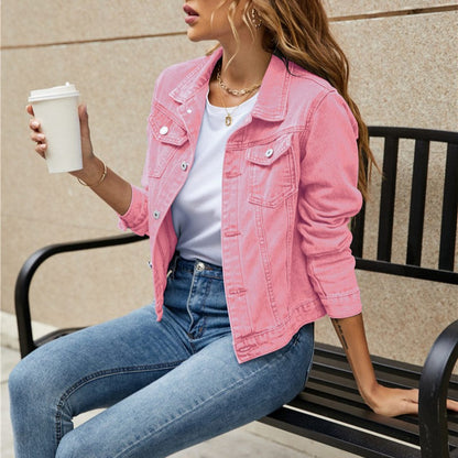 Veste Courte en Jean pour Femme – Élégante Veste Décontractée d’Été