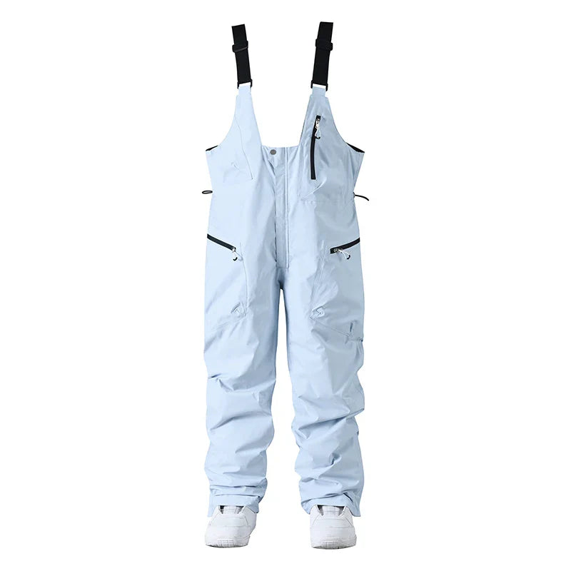 Pantalon de Ski Ajustable Unisexe – Pantalon de Snow avec Bretelles et Fermeture Zippée