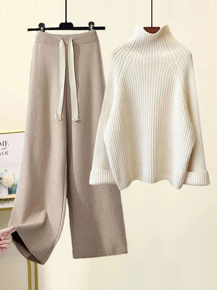 Ensemble en tricot automne hiver pour femmes