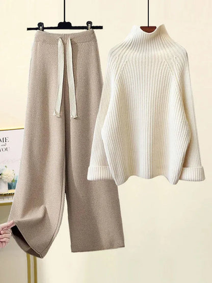 Ensemble en tricot automne hiver pour femmes