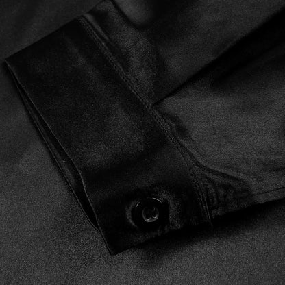 Chemisier satiné femme à décolleté plongeant – Blouse élégante fluide