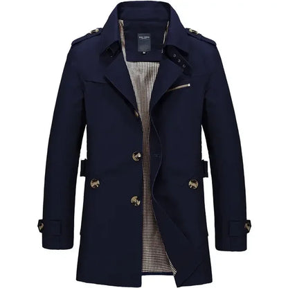 Manteau Trench Classique Léger Confortable Homme - Durable Élégant Intemporel Voyage Décontracté d'Été