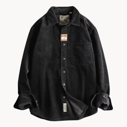 Chemise Boutonnée à Texture Côtelée pour Homme – Chemise Décontractée et Structurée