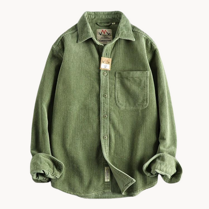 Chemise Boutonnée à Texture Côtelée pour Homme – Chemise Décontractée et Structurée