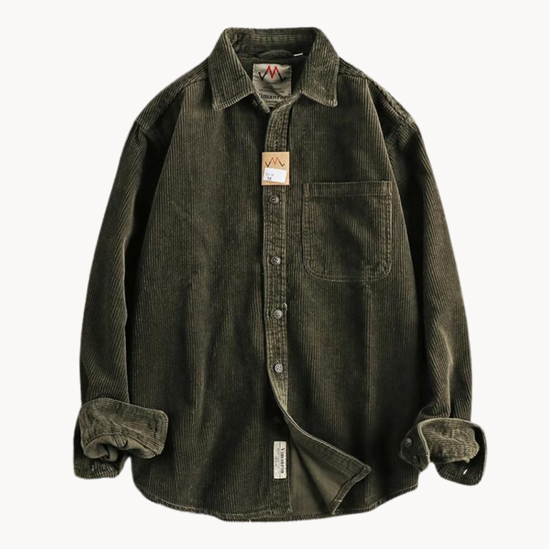 Chemise Boutonnée à Texture Côtelée pour Homme – Chemise Décontractée et Structurée