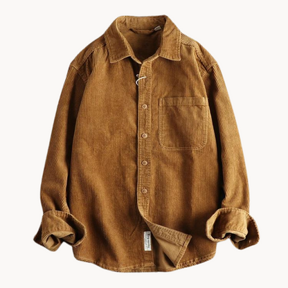 Chemise Boutonnée à Texture Côtelée pour Homme – Chemise Décontractée et Structurée