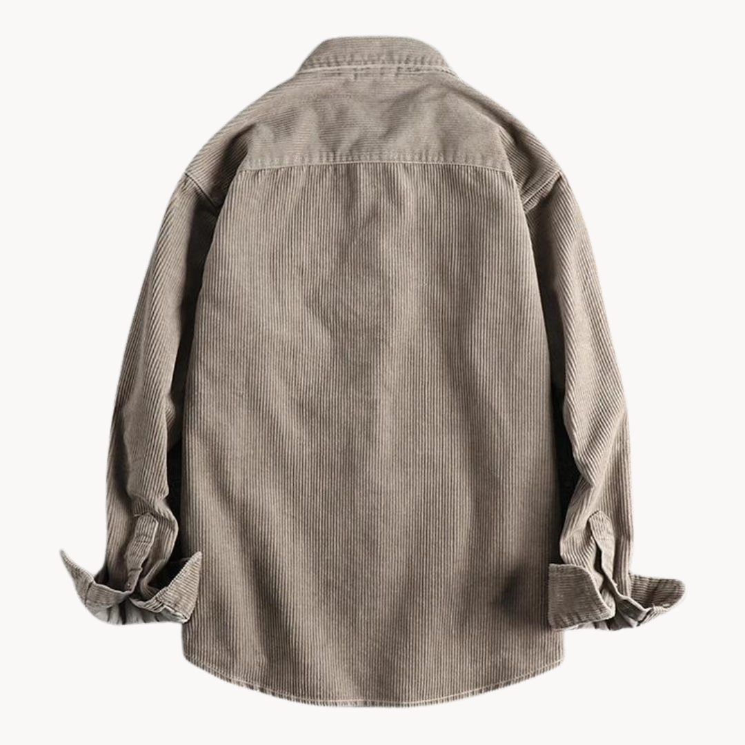 Chemise Boutonnée à Texture Côtelée pour Homme – Chemise Décontractée et Structurée
