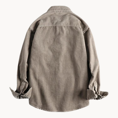 Chemise Boutonnée à Texture Côtelée pour Homme – Chemise Décontractée et Structurée